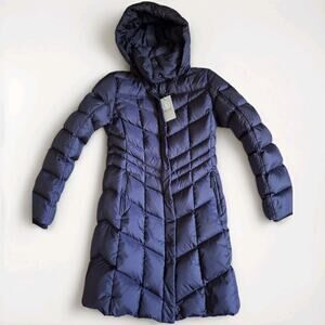 BOGNER FIRE + ICE Delia-D Down Navy Size 4 XS Long Puffer Coat MSRP $413